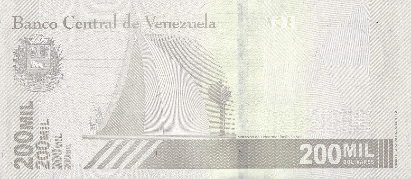 Venezuela 200000 Bolivares 2020/2021 P 112 UNC
