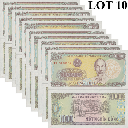 Viet Nam Vietnam 1000 Dong 1988 P 106 UNC 1/10 Bundle Lot 10 pcs