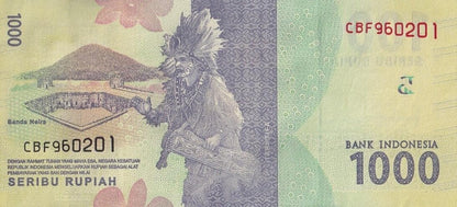 Indonesia 1000 Rupiah 2016/2019 P 154 UNC