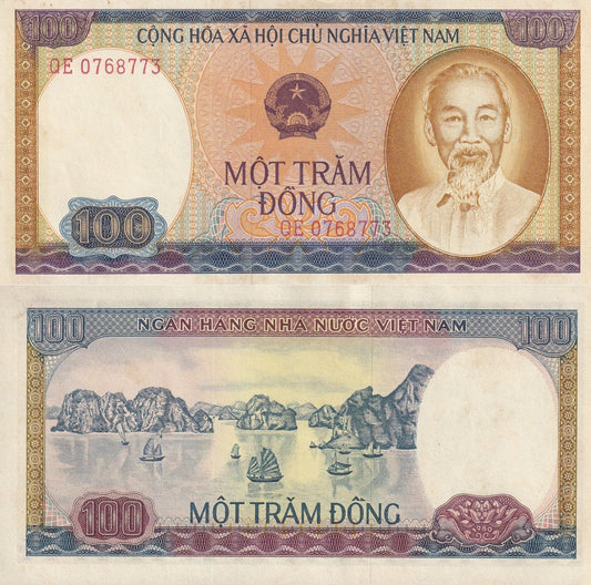 Viet Nam Vietnam 100 Dong 1980 P 88b UNC FOXING