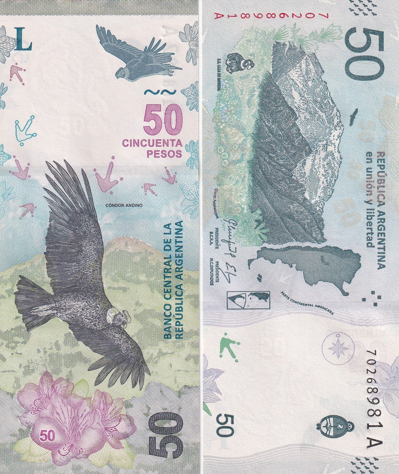 Argentina 50 Pesos ND 2018 P 363 UNC