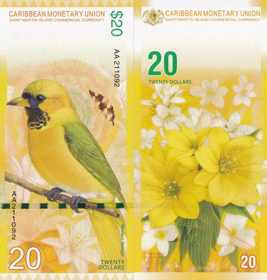 Caribbean 20 Exquisite 2019 Flower and Bind Collection UNC AA Prefix Test Note