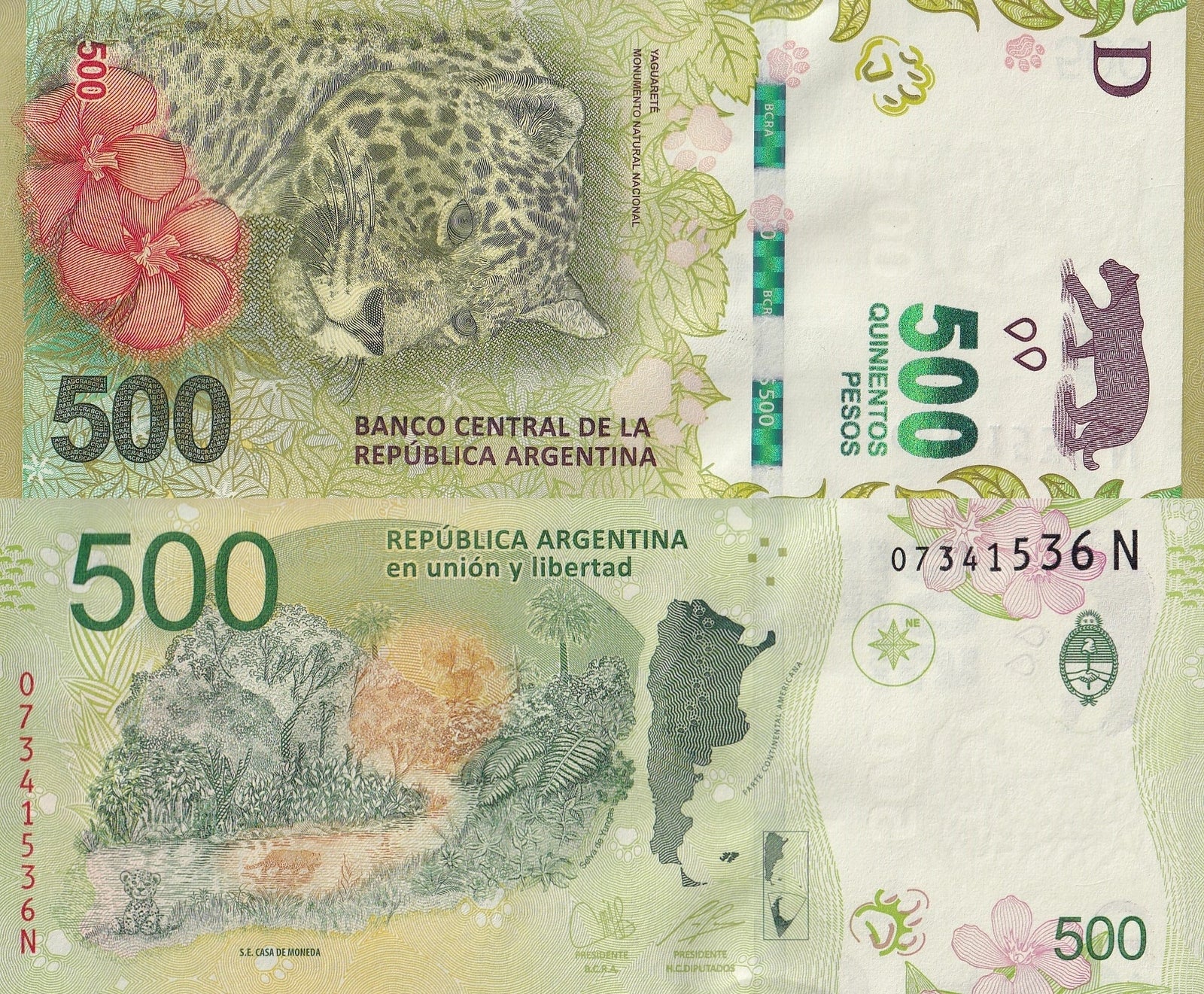 Argentina 500 Pesos ND 2016 P 365 UNC