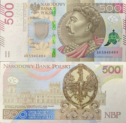 Poland 500 Zlotych 2017 P 190b UNC