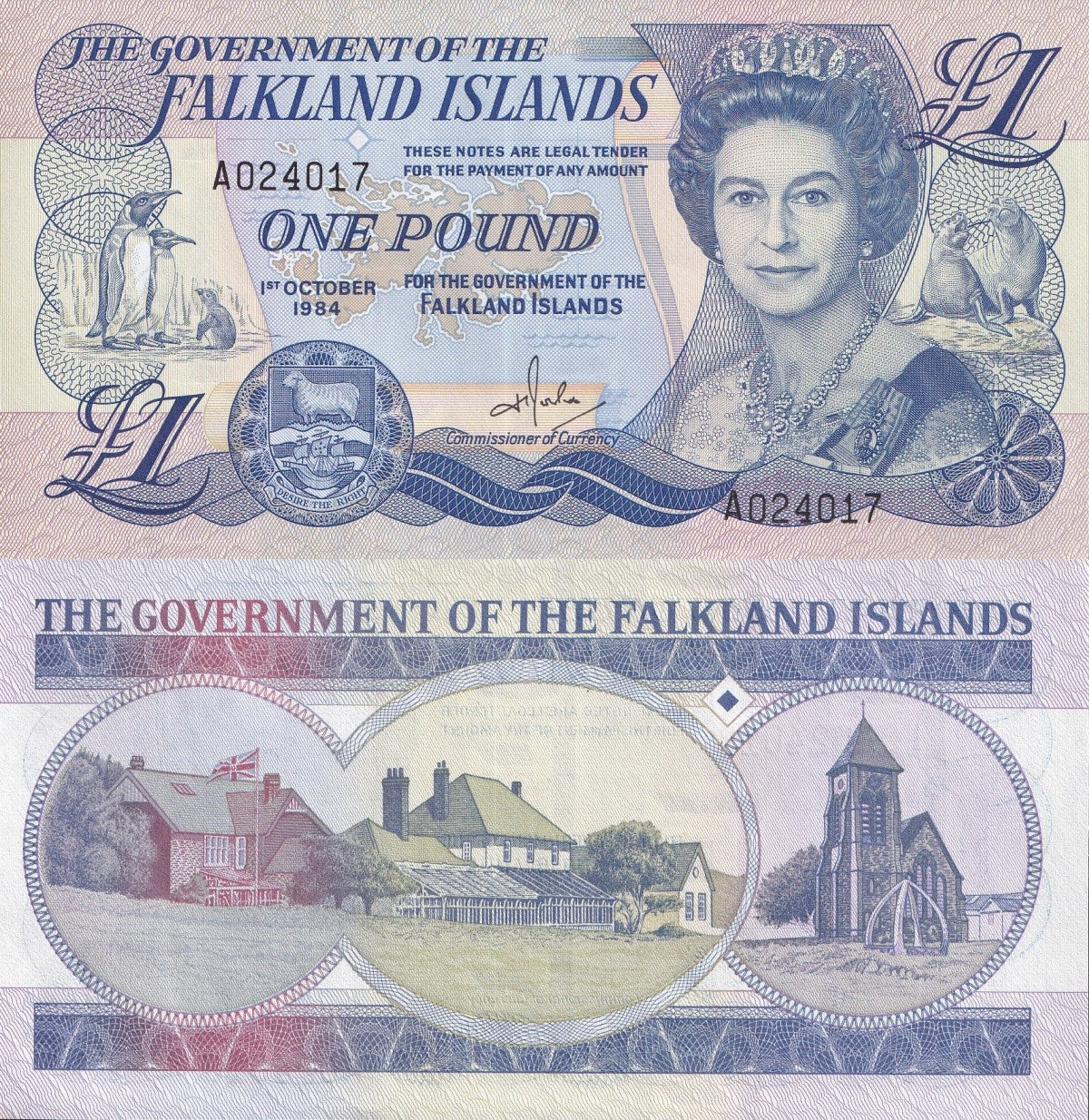 Falkland Islands 1 Pound 1984 P 13 UNC