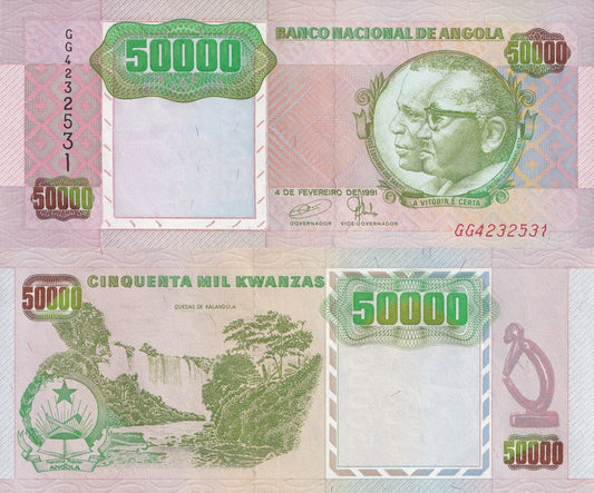 Angola 50000 Kwanzas 1991 P 132(2) UNC