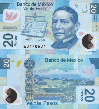 Mexico 20 Pesos 2006 P 122a Polymer A Serie UNC
