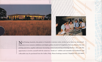 Australia 5 Dollars ND 1992 P 50a(2)  Polymer UNC AA Prefix With Folder