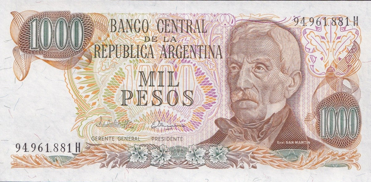 Argentina 1000 Pesos ND 1976-1983 P 304 UNC