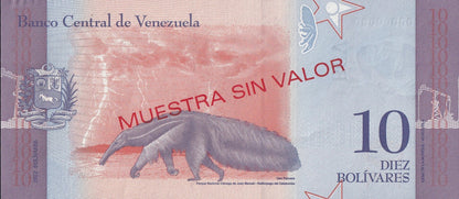 Venezuela 10 Bolivars 2018 P 103 UNC SPECIMEN