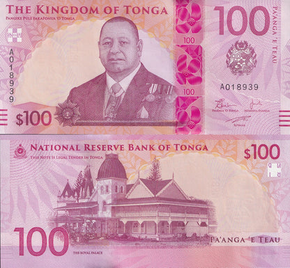 Tonga 100 Pa'anga ND 2023 (2024) P 55 UNC