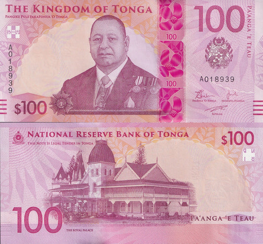 Tonga 100 Pa'anga ND 2023 (2024) P 55 UNC
