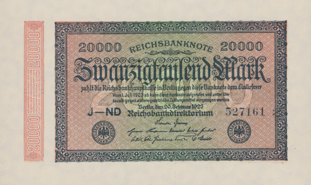 Germany 20000 Mark 1923 P 85a UNC