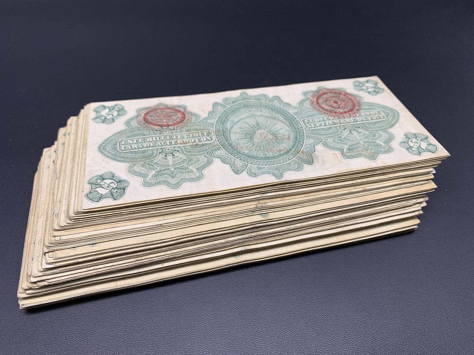 Mexico 5 Peso 1914 P S702b Circulated SERIE B 1/10 Bundle Lot 10 pcs