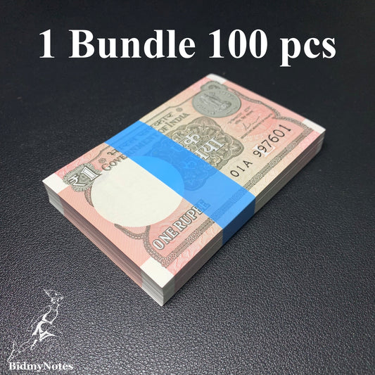 India 1 Rupee 2017 P 117c UNC 1 Bundle 100 pcs