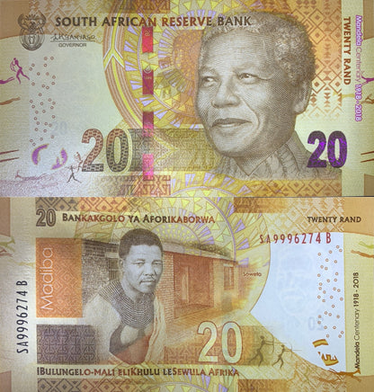 South Africa 20 Rand 2018 P 144 UNC Commemorative