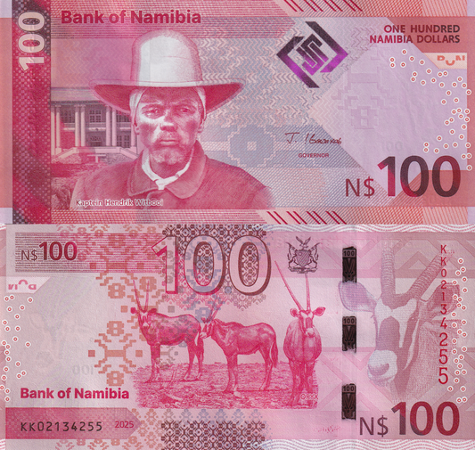 Namibia 100 Namibia Dollars 2025 P New Issue UNC