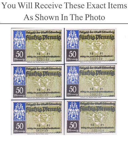 Germany Notgeld SCHNEEBERG 50 Pfennig 1921 Full Set 6 pcs