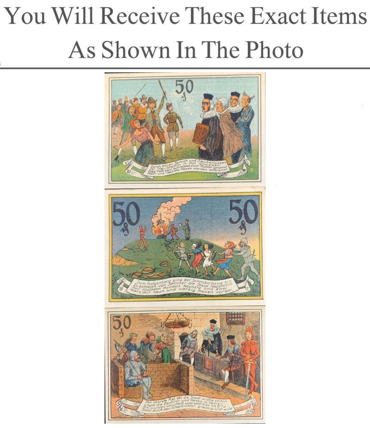 Germany Notgeld NEUSTETIN 50 Pfennig 1921 Full Set 3 pcs