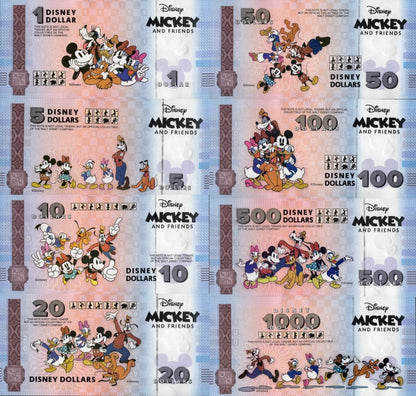 Disney Official Mickey Mouse & Frinds  2025 UNC Lot 2 Set 8 - 16 Folders