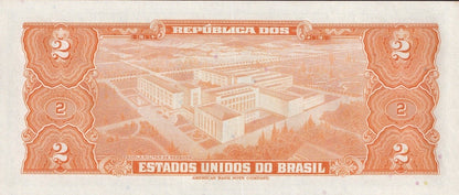 Brazil 2 Crvzeiros  ND 1954-1958 P 151 UNC MINOR FOXING