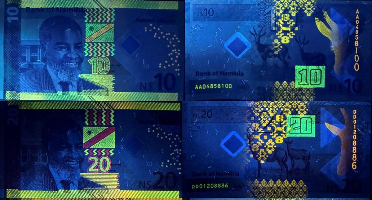 NAMIBIA 10 20 Namibia Dollars 2025 P New Issue UNC Set 2 pcs