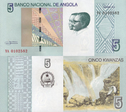 Angola 5 Kwanzas 2012 P 151A UNC 1/5 Bundle Lot 20 pcs