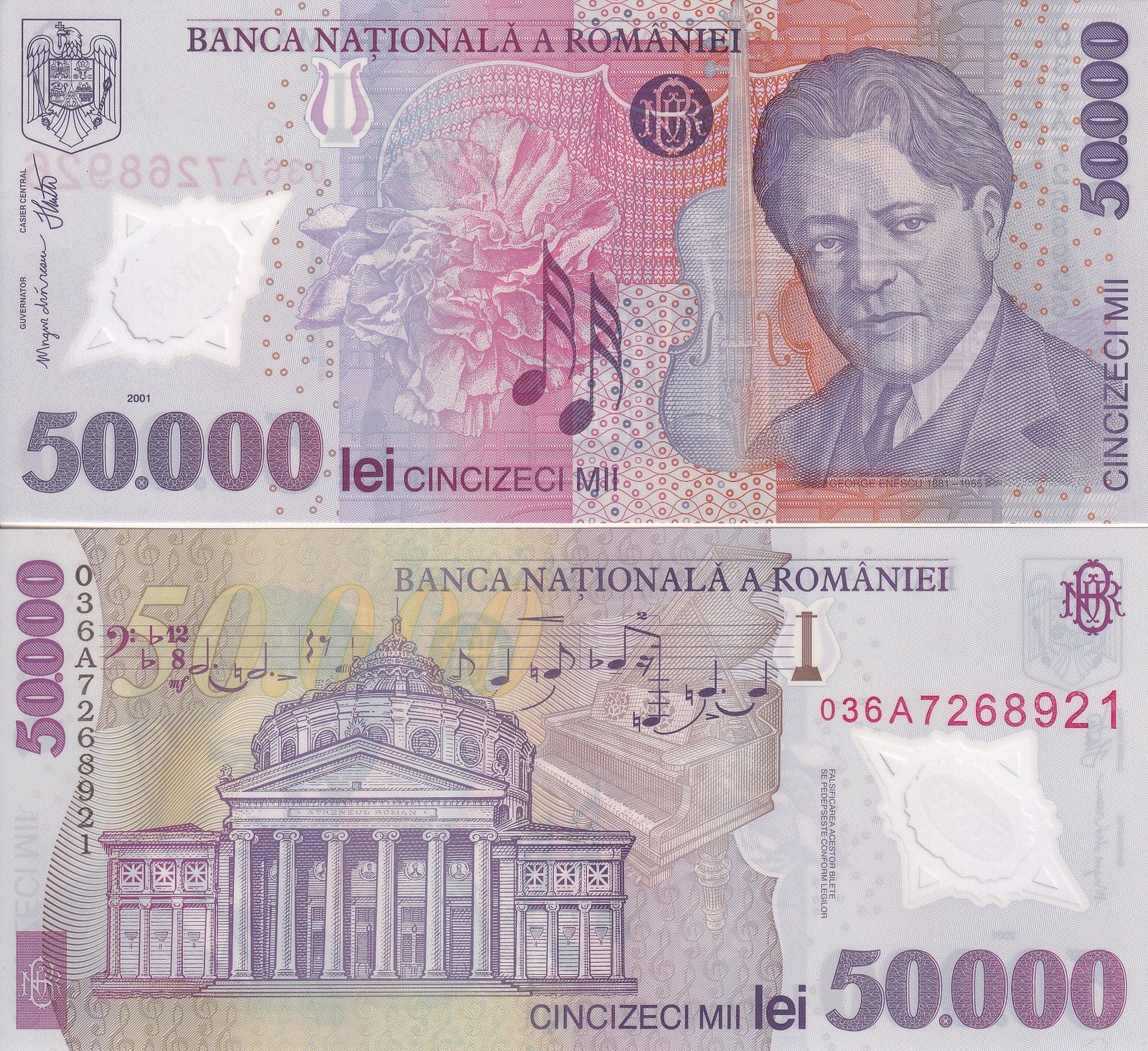 Romania 50000 Lei 2003 P 113a Polymer UNC
