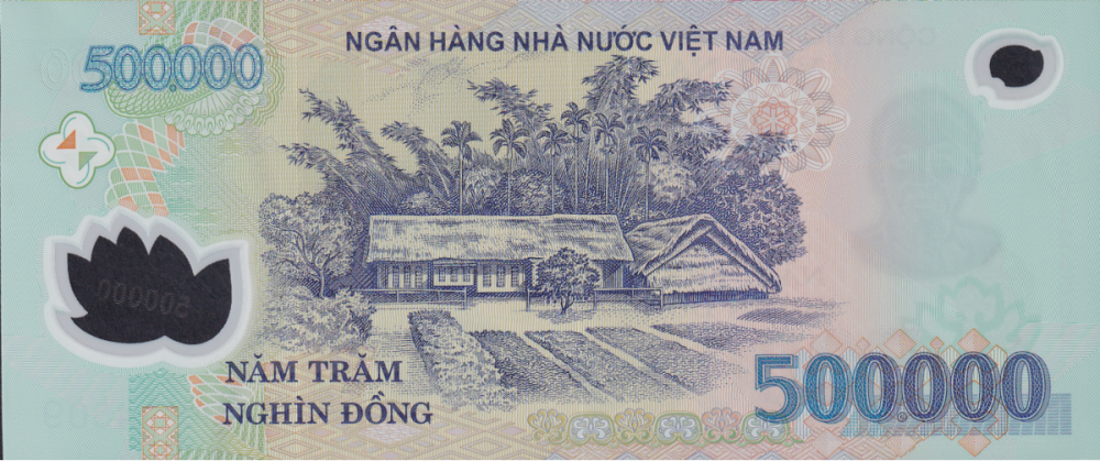 Viet Nam Vietanm 500000 Dong 2010 P 124 Polymer REAL UNC