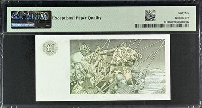 Scotland Clydesdale Bank PLC 1 Pound 1987-88 P 211d UNC PMG 66 EPQ 3rd TOP POP