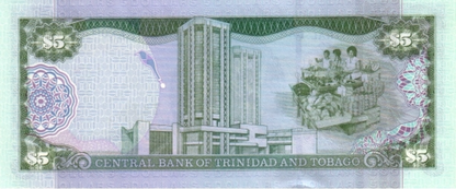 Trindad & Tobago 5 Dollars 2002 P 42b UNC