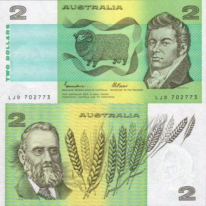 Australia 2 Dollars 1966-1972 P 38 UNC