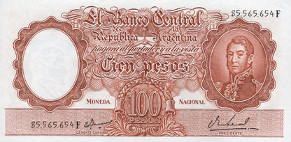 Argentina 100 Pesos ND 1967-1969 P 277 UNC