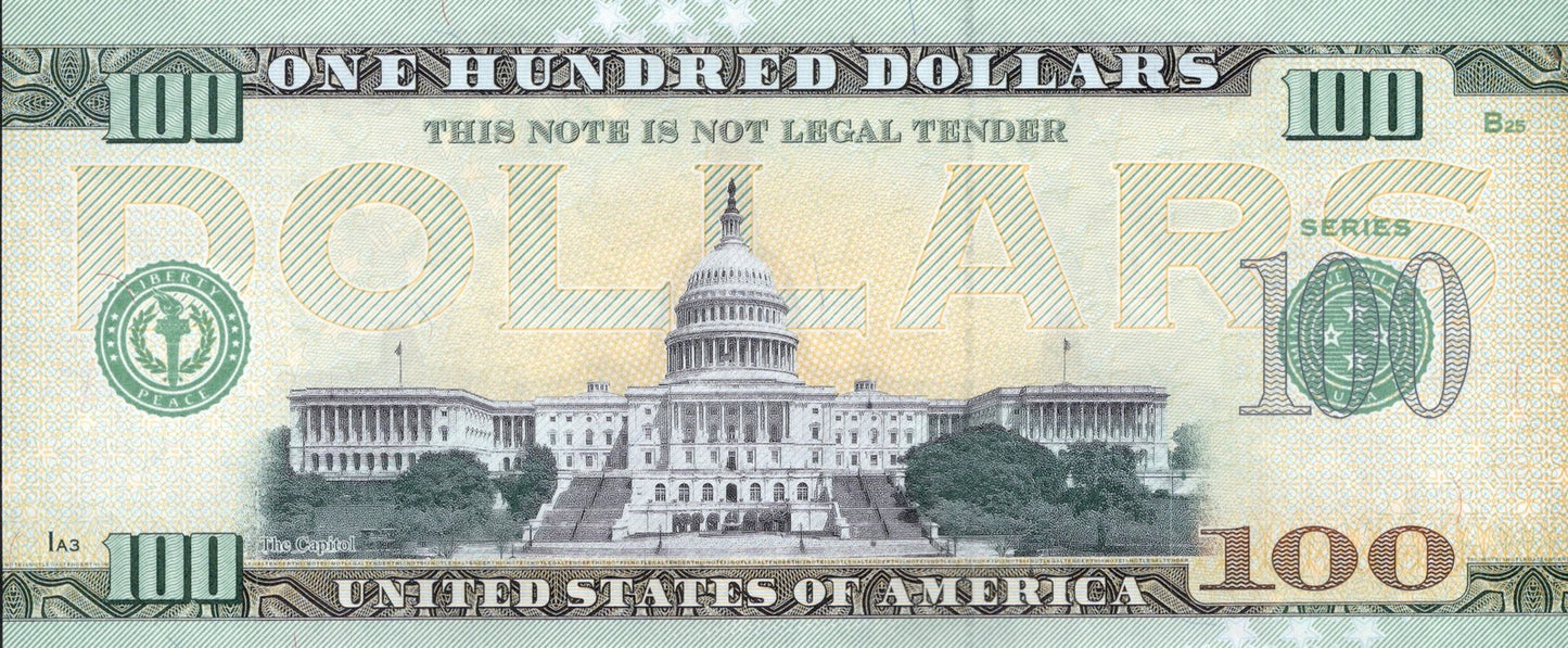 USA Roman Reigns 100 Dollars WWE TEST NOTE 2024 UNC