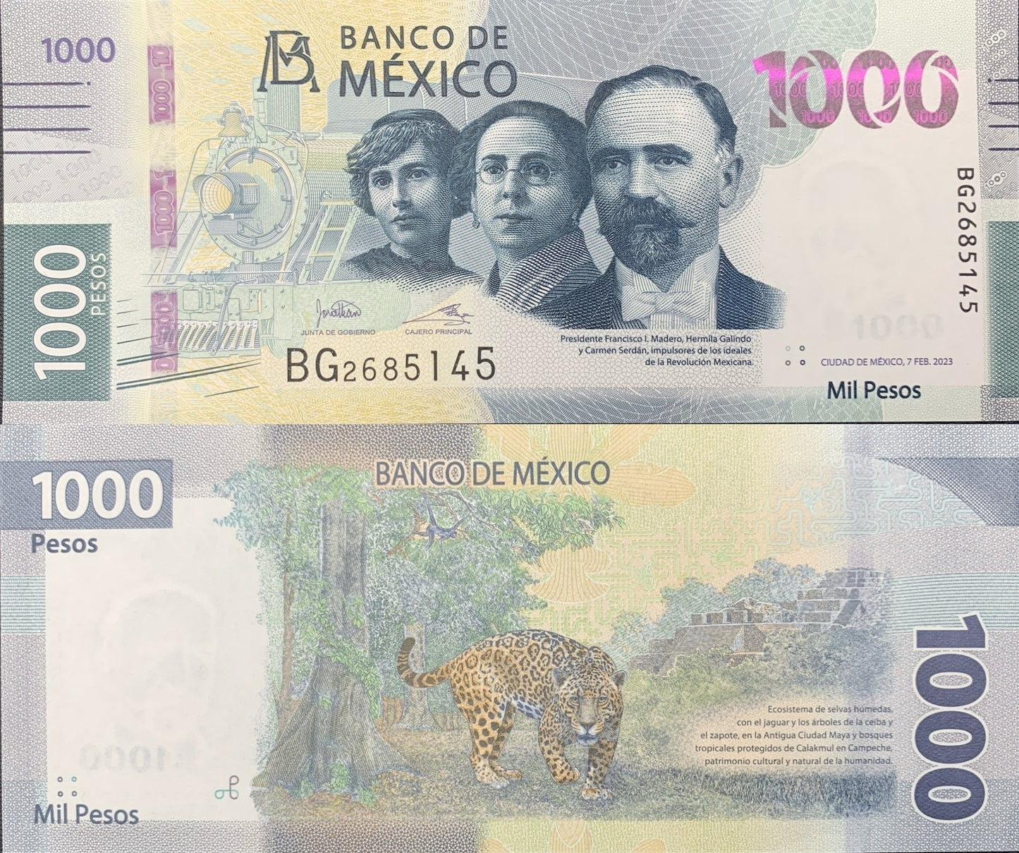 Mexico 1000 Pesos P 137 Random Year UNC