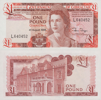 Gibraltar 1 Pound 1988 P 20e UNC