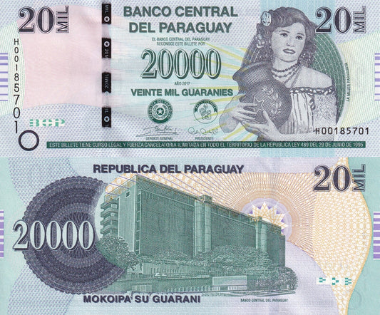 Paraguay 20000 Guaranies 2017 P 238 UNC