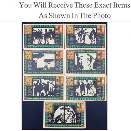 Germany Notgeld BITTERFELD 50 Pfennig 1921 Set 7 pcs