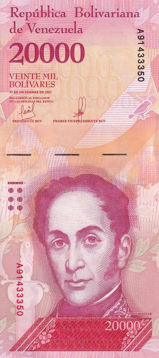 Venezuela 20000 Bolivares 2017 P 99b UNC