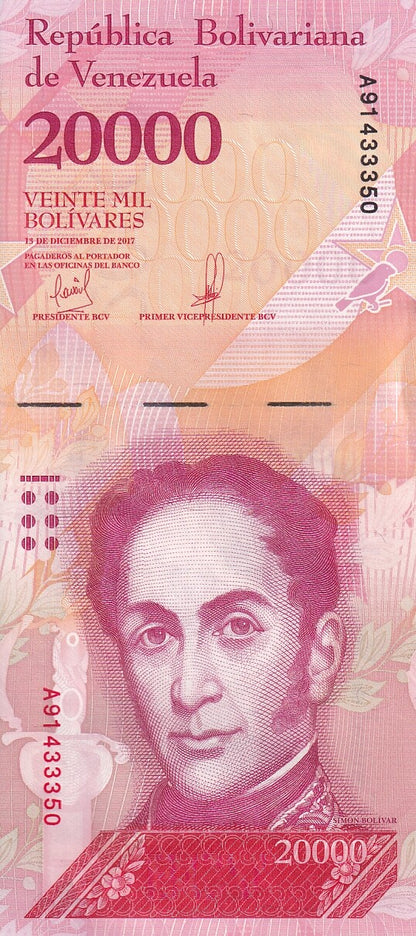 Venezuela 20000 Bolivares 2017 P 99b UNC