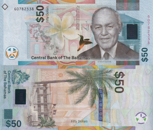 Bahamas 50 Dollars 2019 P 81a UNC