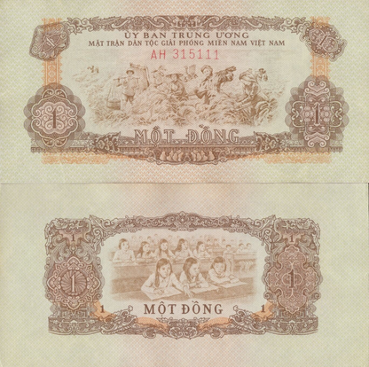 Viet Nam Vietnam South 1 Dong ND 1963 P R4 Less AU 1/10 Bundle Lot 10 pcs