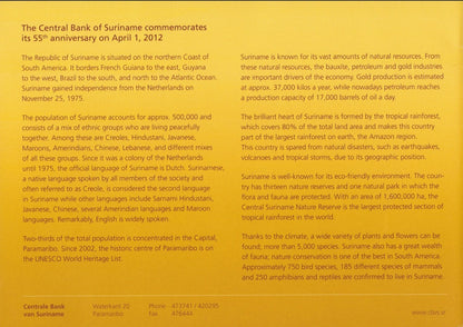 Suriname Commemorative 50 Dollars 2012 P 167 UNC PMG 67 EPQ With Folder