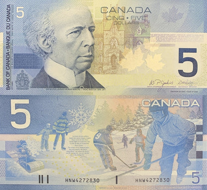Canada 5 Dollars 2002 / 2004 P 101c UNC