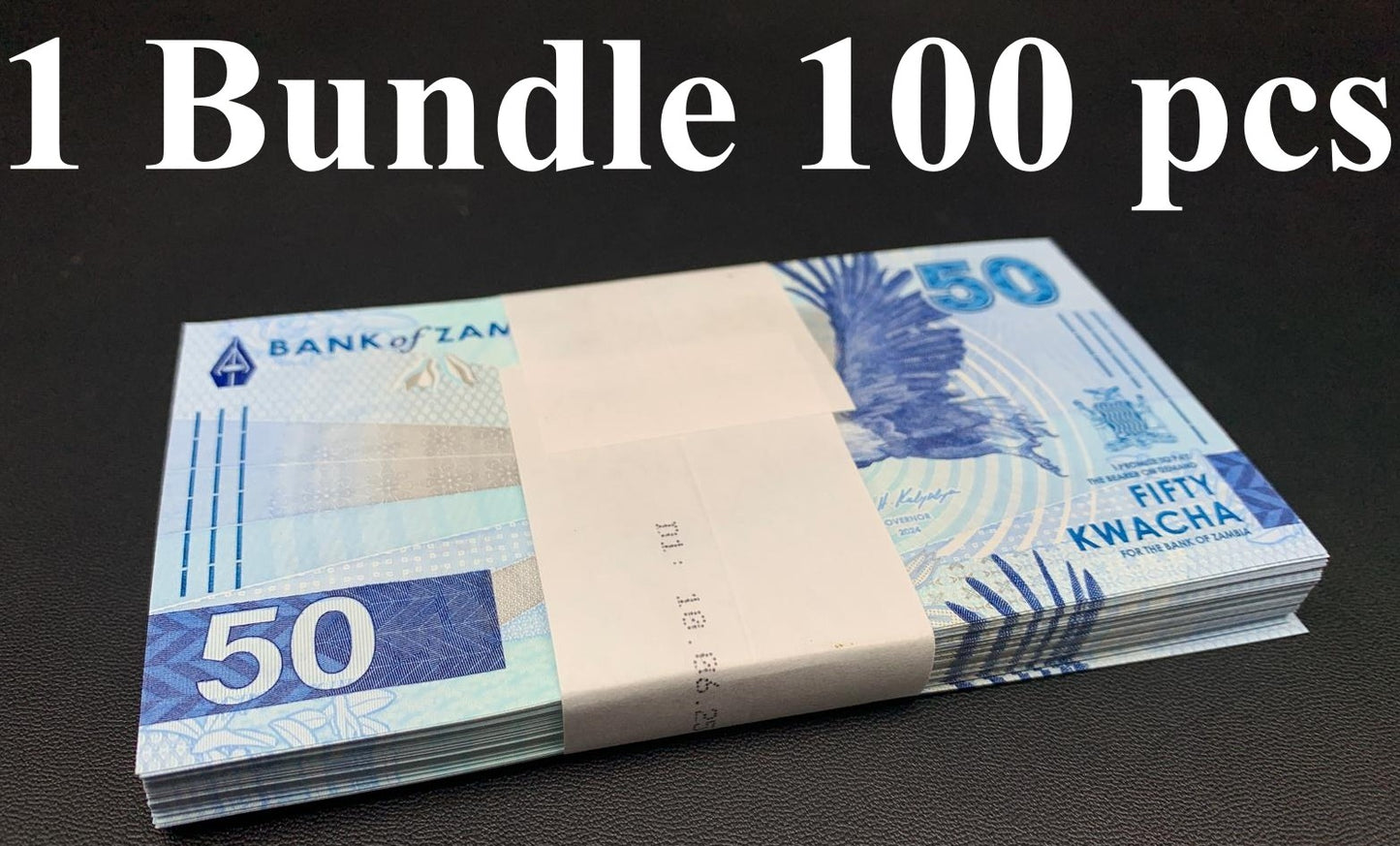Zambia 50 Kwacha 2024 2025 P New Issue UNC 1 Bundle 100 pcs