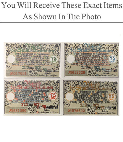 Germany Notgeld MEININGEN 75 Pfennig 1921 Full Set 4 pcs
