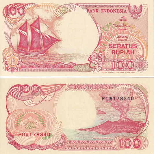 Indonesia 100 Rupiah 1992/1995 P 127d UNC