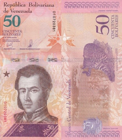 Venezuela 50 Bolivares 2018 P 105 UNC