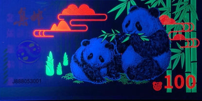 China TEST NOTE Panda National Treasure COMM. Fantasy Plastic Voucher