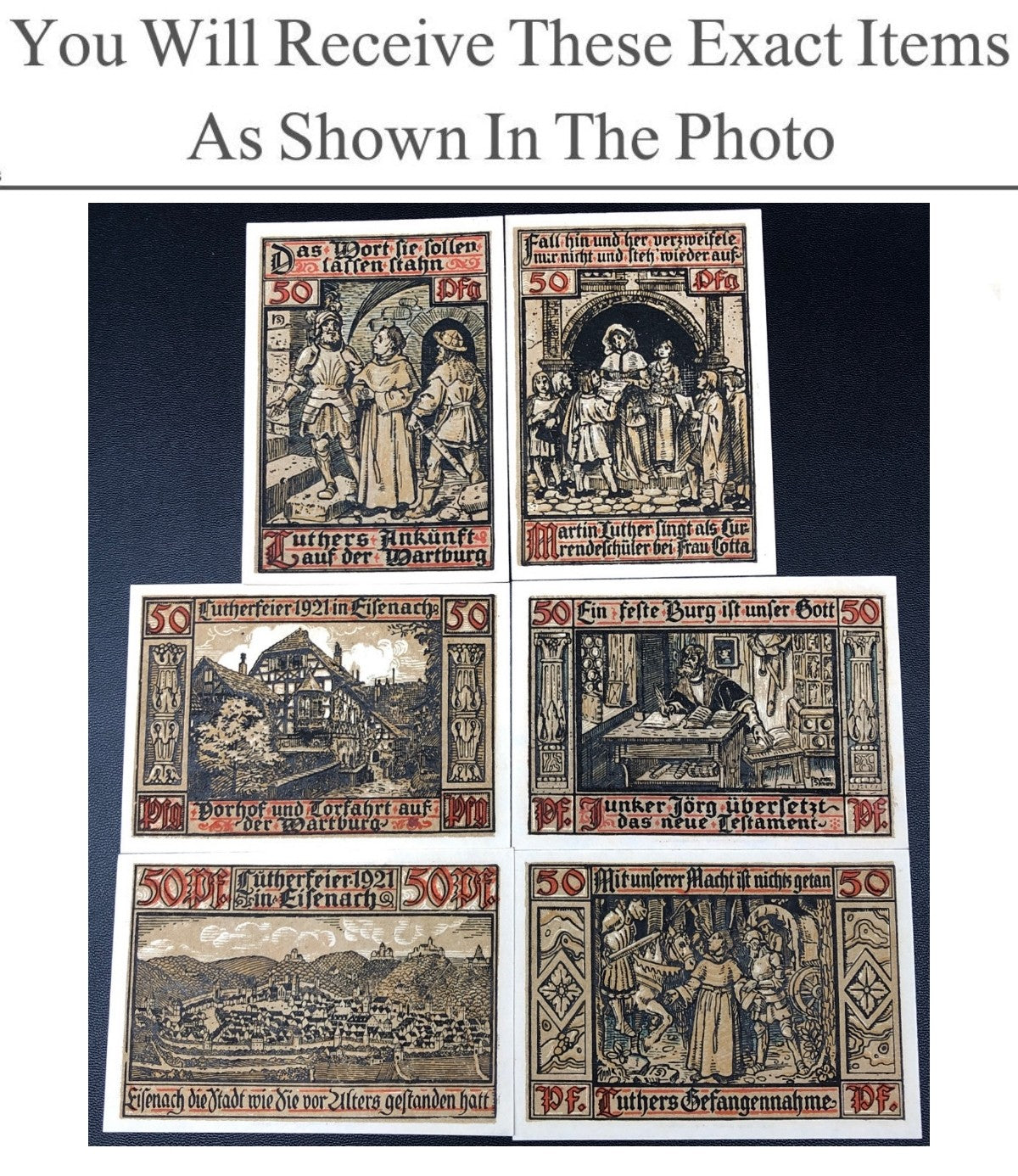 Germany Notgeld EISENACH 50 Pfennig 1921 Full Set 6 pcs